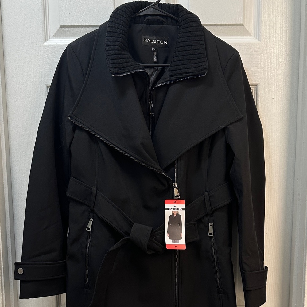 Halston Heritage Black Trench Coat